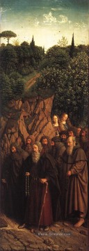  renaissance - Die Genter Altar Anbetung des Lammes der Heilige Eremiten Renaissance Jan van Eyck